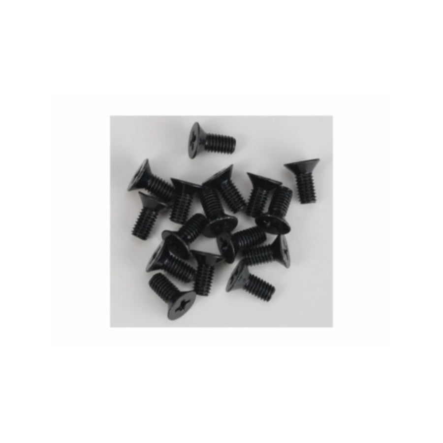 0DHK8381-113 Flathead Screw KM2.6x6mm (16pcs) – durable metal screws for RC models and precision assembly.