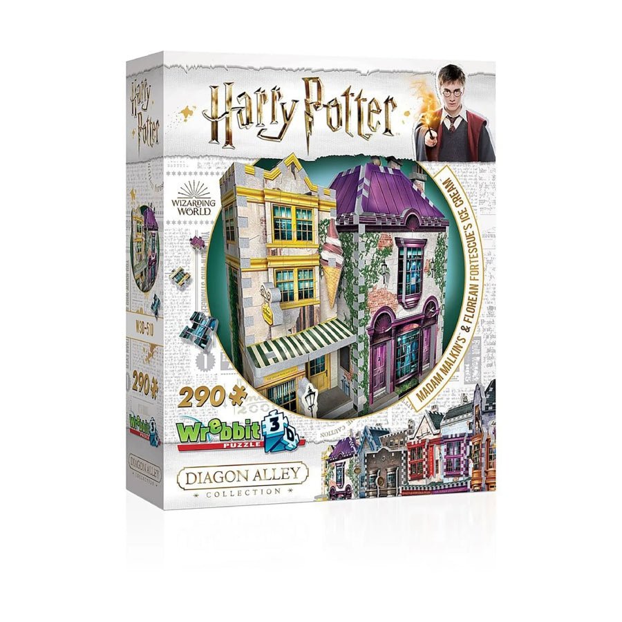 3D Harry Potter Madam Malkins and Florean Fortescue’s Ice Cream 290 piece puzzle model.