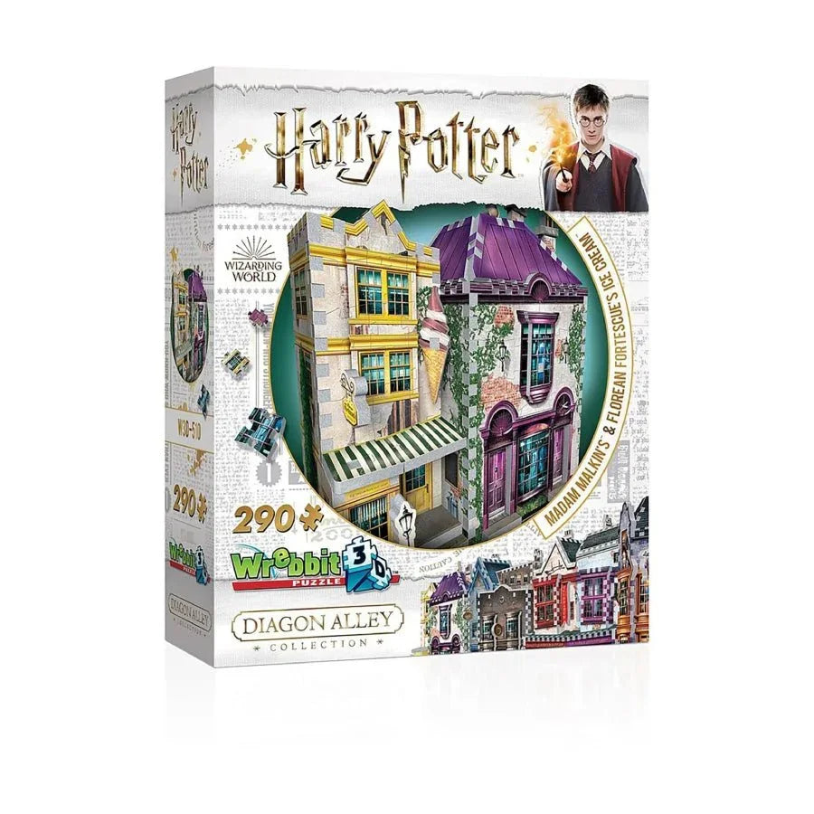 3D Harry Potter Madam Malkins and Florean Fortescue’s Ice Cream 290 piece puzzle model.