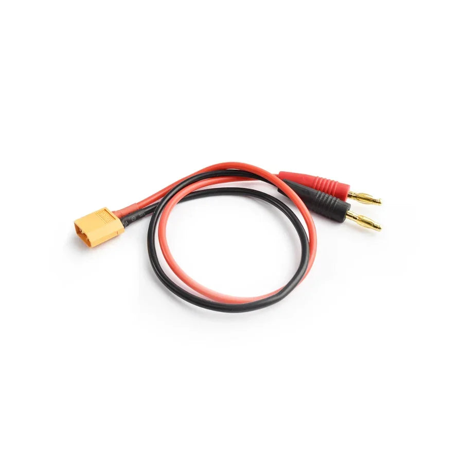 4.0mm Banana Plug to XT60 Male adapter charging lead for LiPo battery and RC chargers.