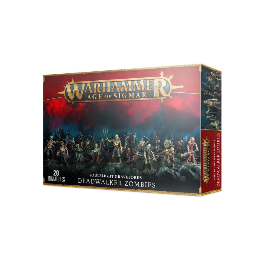 Warhammer Age of Sigmar Soulblight Gravelords Deadwalker Zombies miniature kit.