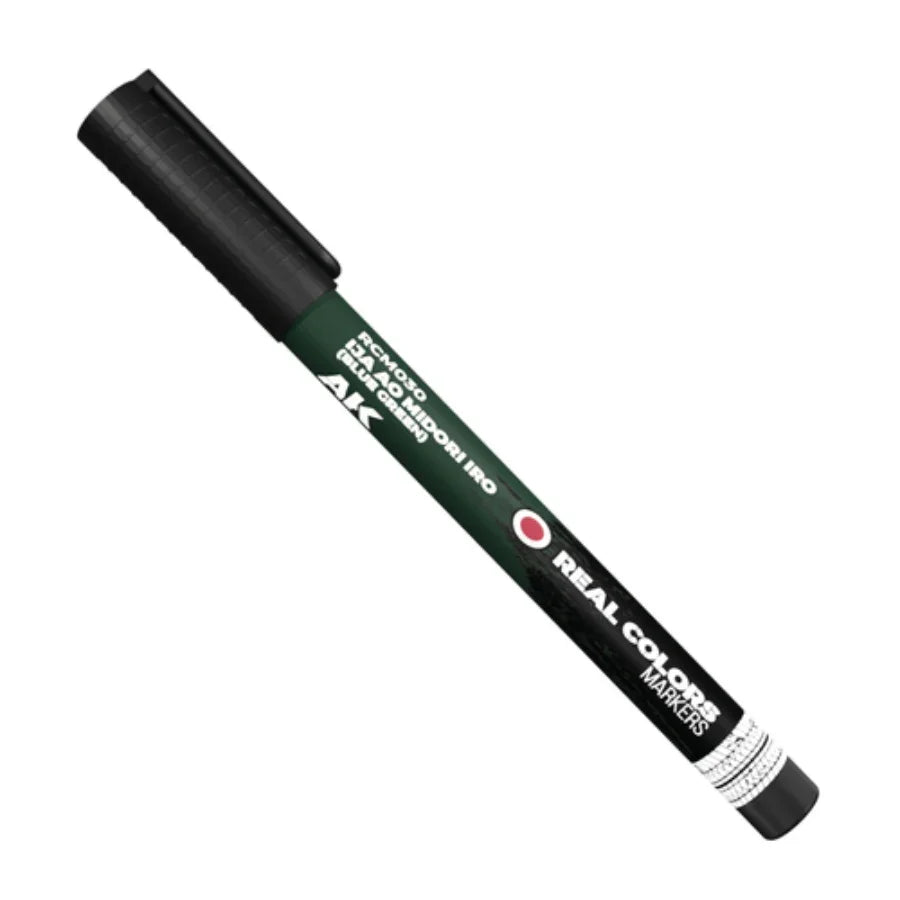 AK Interactive Real Colors IJA Ao Midori IRO Blue Green Acrylic Paint Marker for model kits, miniatures, and hobby detailing.