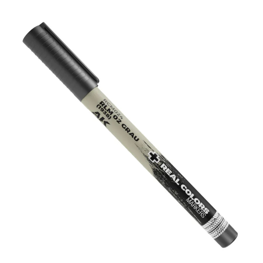 AK Interactive Real Colors Marker RLM 02 Grau (1938) – Acrylic Paint Marker AKRCM024 for model detailing