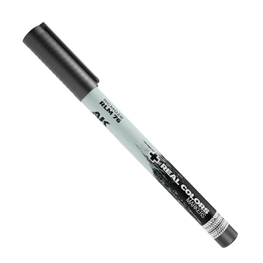AK Interactive Real Colors RLM 76 Acrylic Paint Marker AKRCM026 for precision model detailing in authentic light blue-grey
