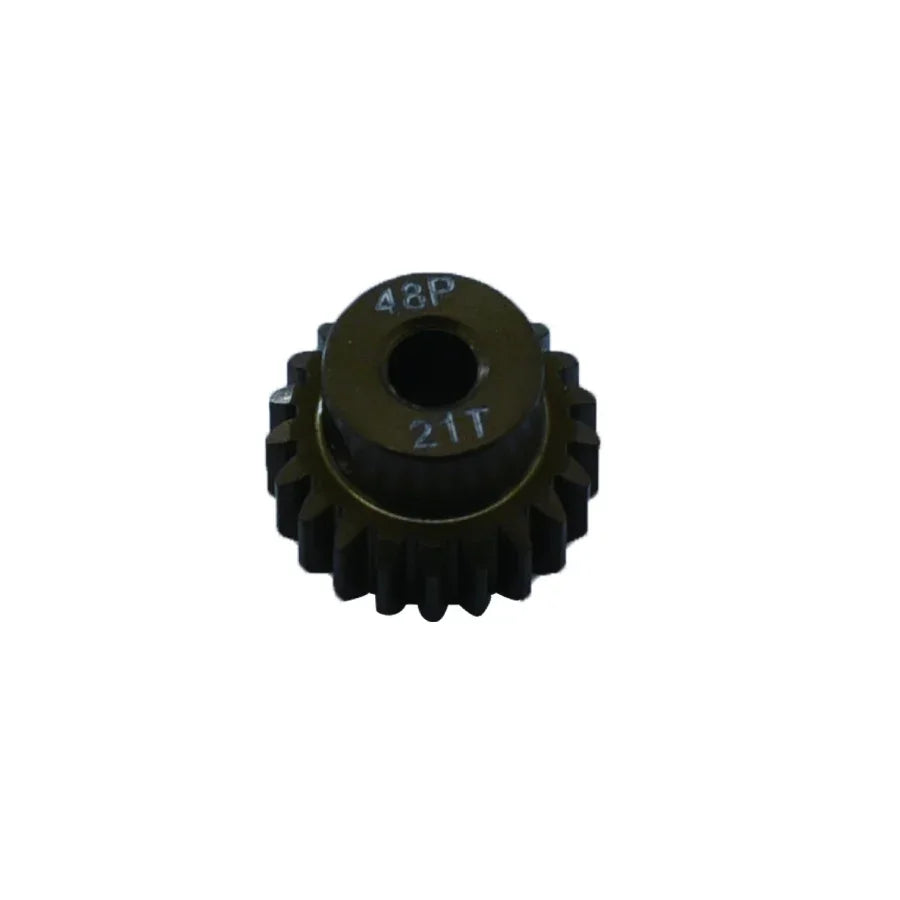 Aluminium Hard Coated 48DP Pinion Gear – precision RC upgrade part for durability and smooth performance.