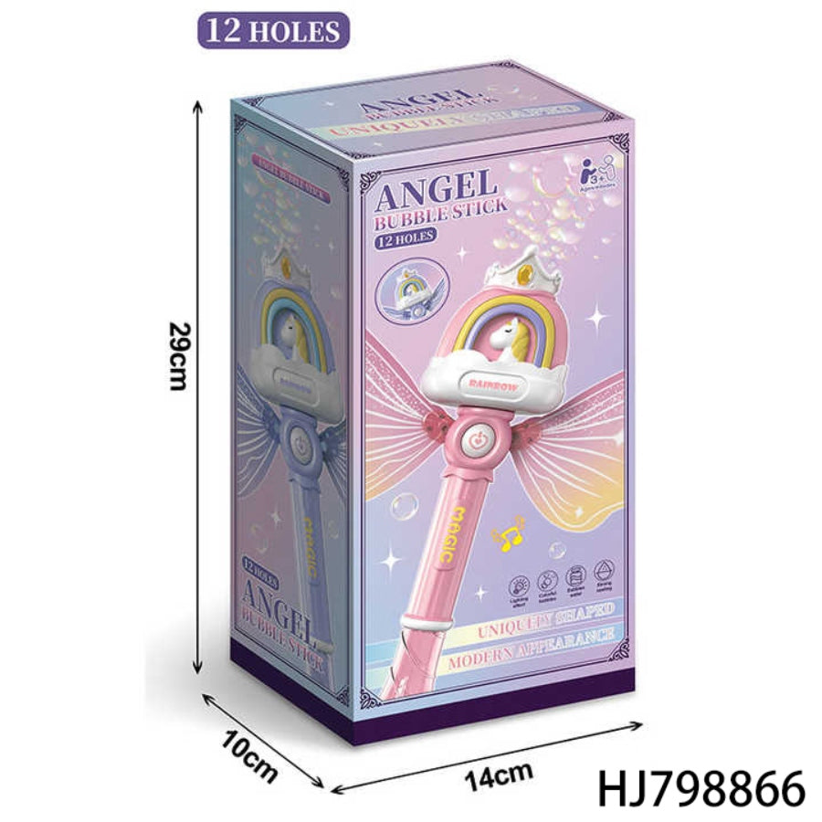 Angel Bubble Wand – magical bubble blower toy for kids with light-up angel design for fun outdoor play and bubble adventures.