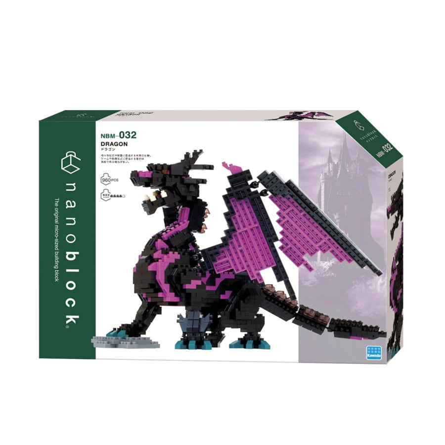 Nanoblock Deluxe Dragon (Purple and Black)