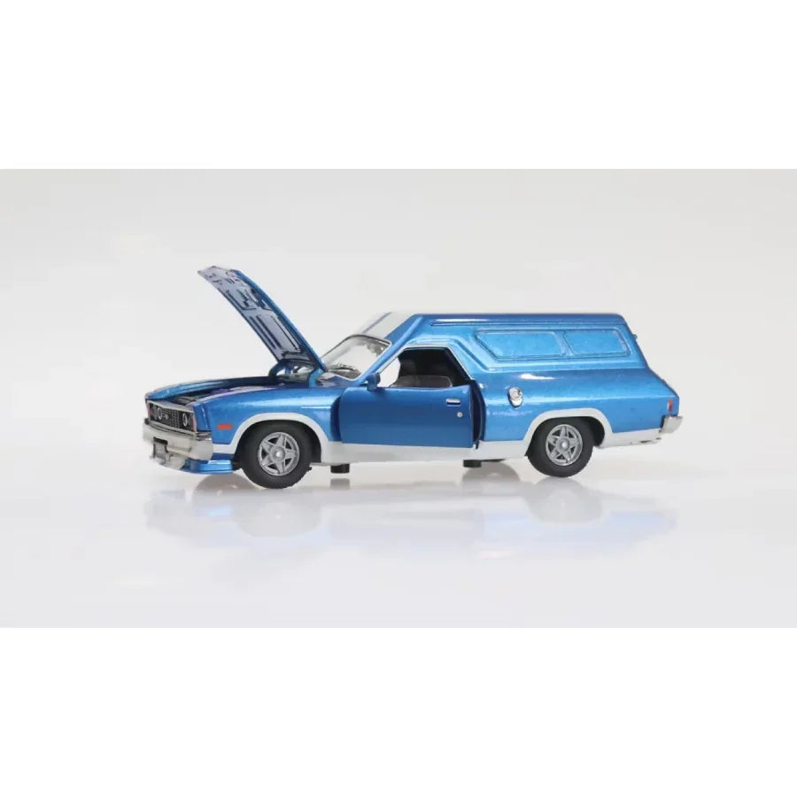 DDA 1:32 Ford XC Panel Van dark blue with white stripes diecast model car.
