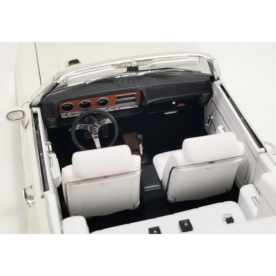1971 GTO Judge Convertible white with graphics and white interior limited edition diecast model.