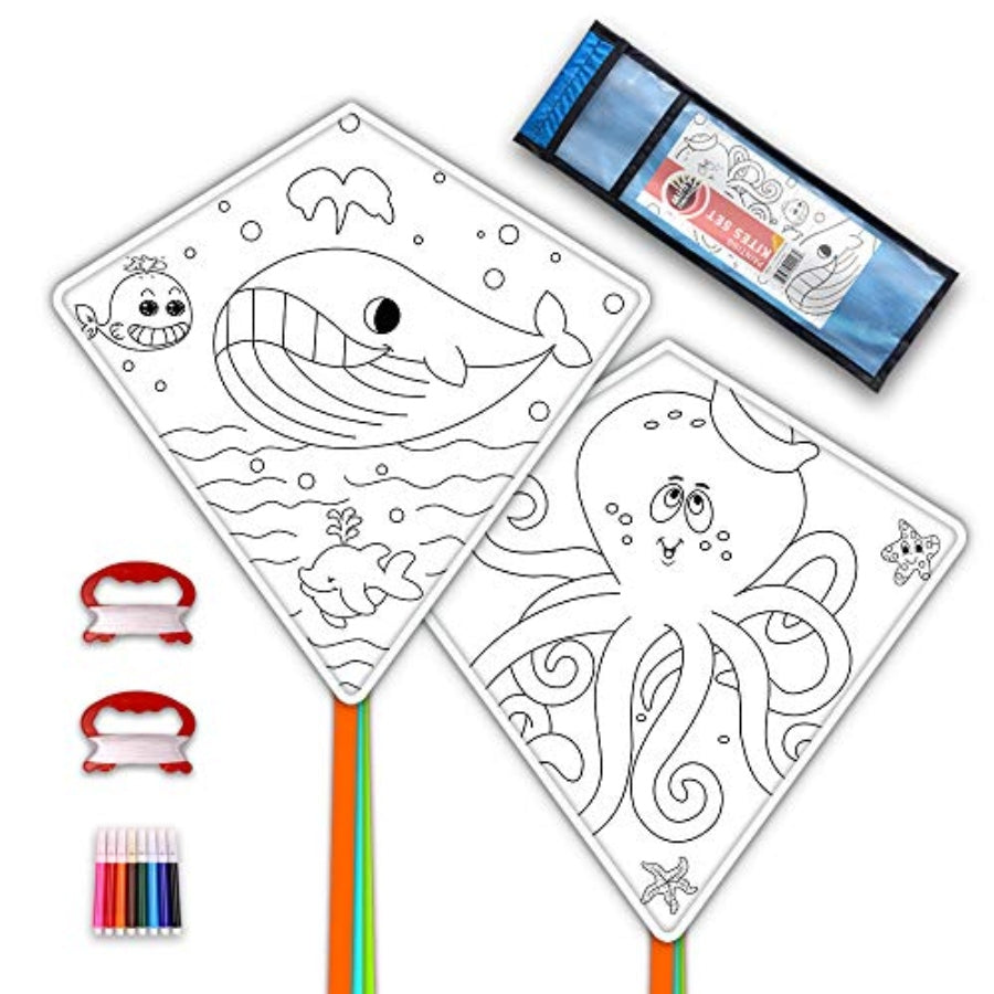 DIY Colour In Monkey Kite - example picture