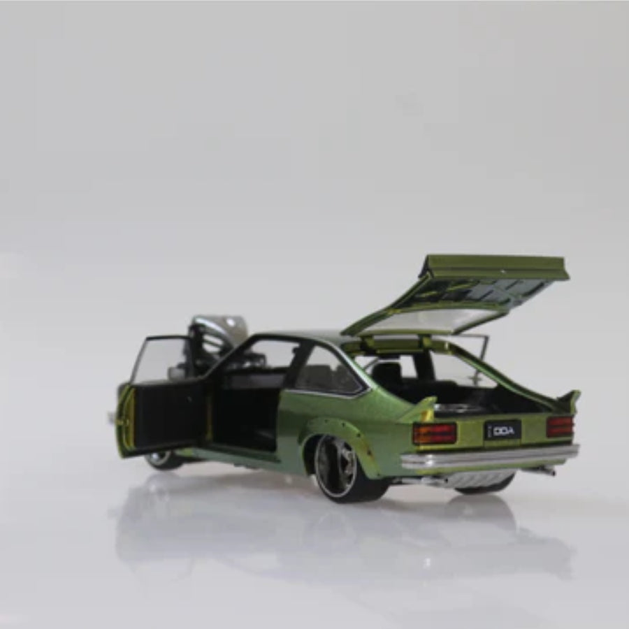 Holden A9X Torana colour shift with flames 1:24 scale diecast collectible model car.