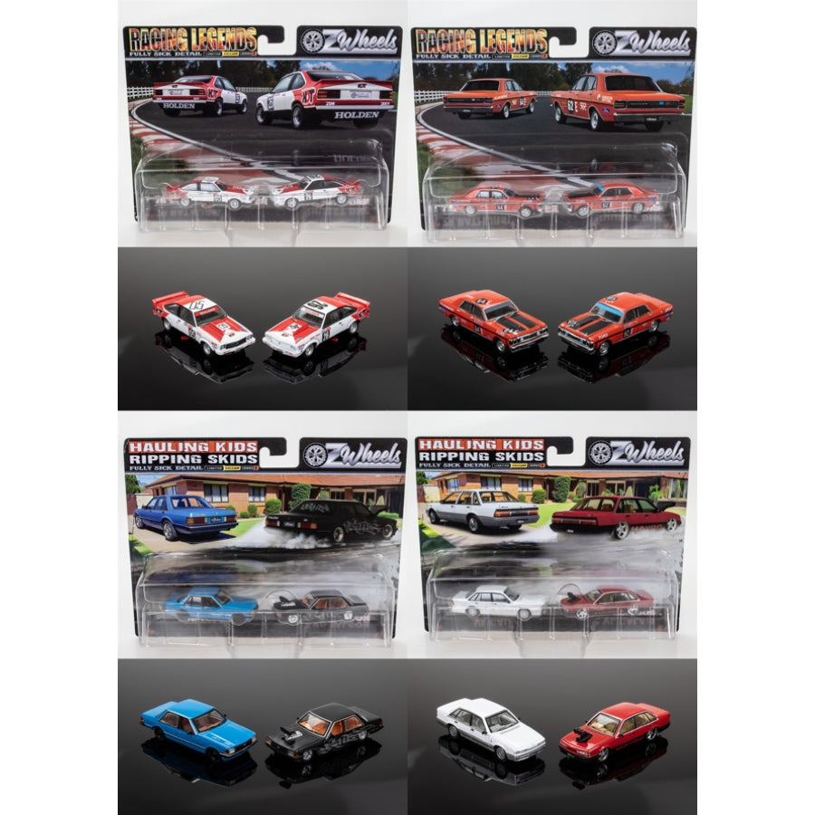 Oz Wheels 1/64 FSD Twin Sets sealed cardboard box containing eight diecast twin packs.