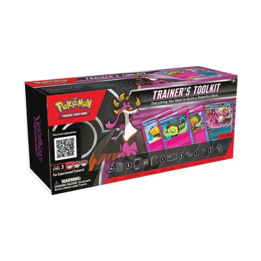 Pokemon TCG Trainer’s Toolkit box set with trading cards and game accessories