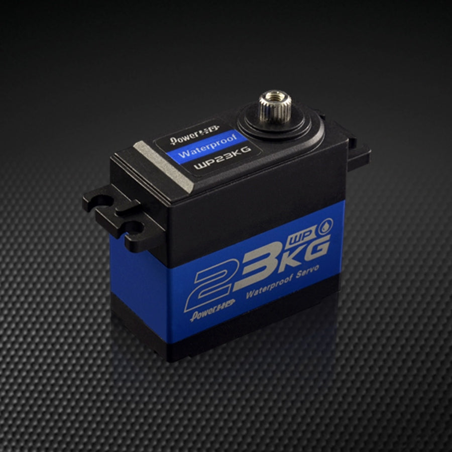 Power HD WP-23KG Coreless Servo PHD-WP-23KG – waterproof high-torque RC servo with titanium and steel gears.