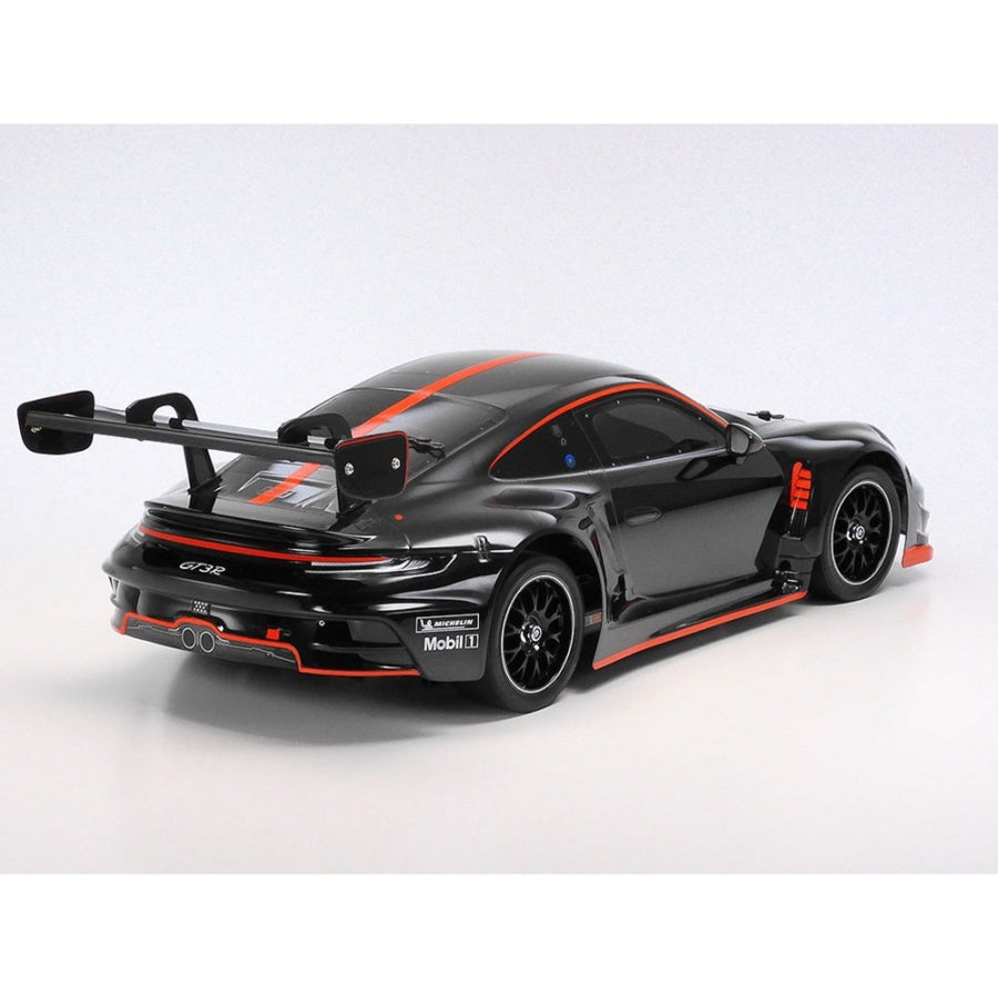 Tamiya Porsche 911 GT3R 992 TT-02 RC car black painted body