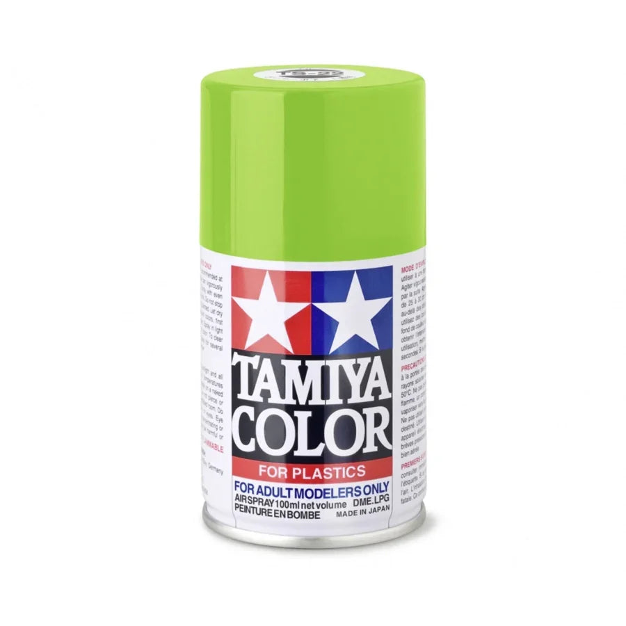 Tamiya Color lime green spray paint for plastic model kits, 100ml can, made in Japan
