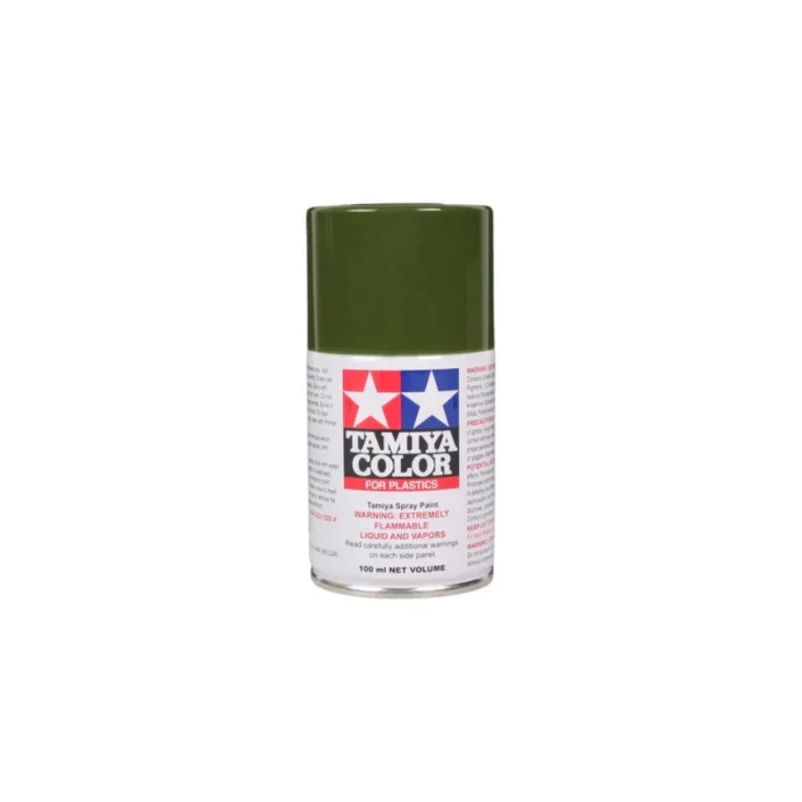 Tamiya spray lacquer TS‑28 Olive Drab 2 100 ml bottle, glossy finish for plastic models