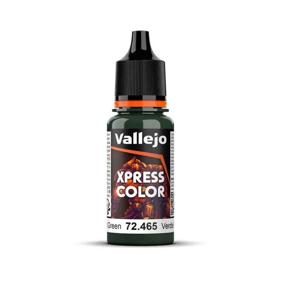 Vallejo Game Colour Xpress Forest Green 18ml acrylic miniature paint bottle.