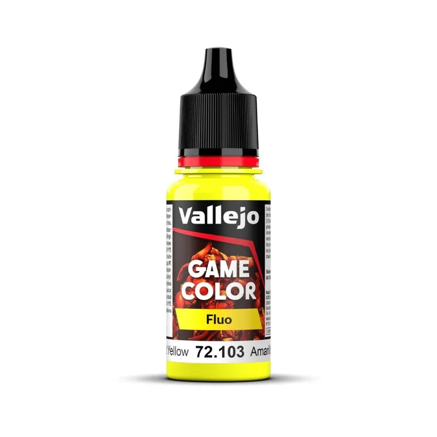 Vallejo Game Color Fluo Yellow paint for model kits and hobbies