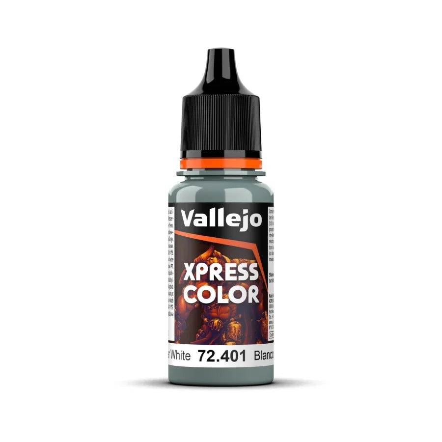 Vallejo Xpress Color paint bottle, shade White 72.401, ideal for model kits and hobby projects