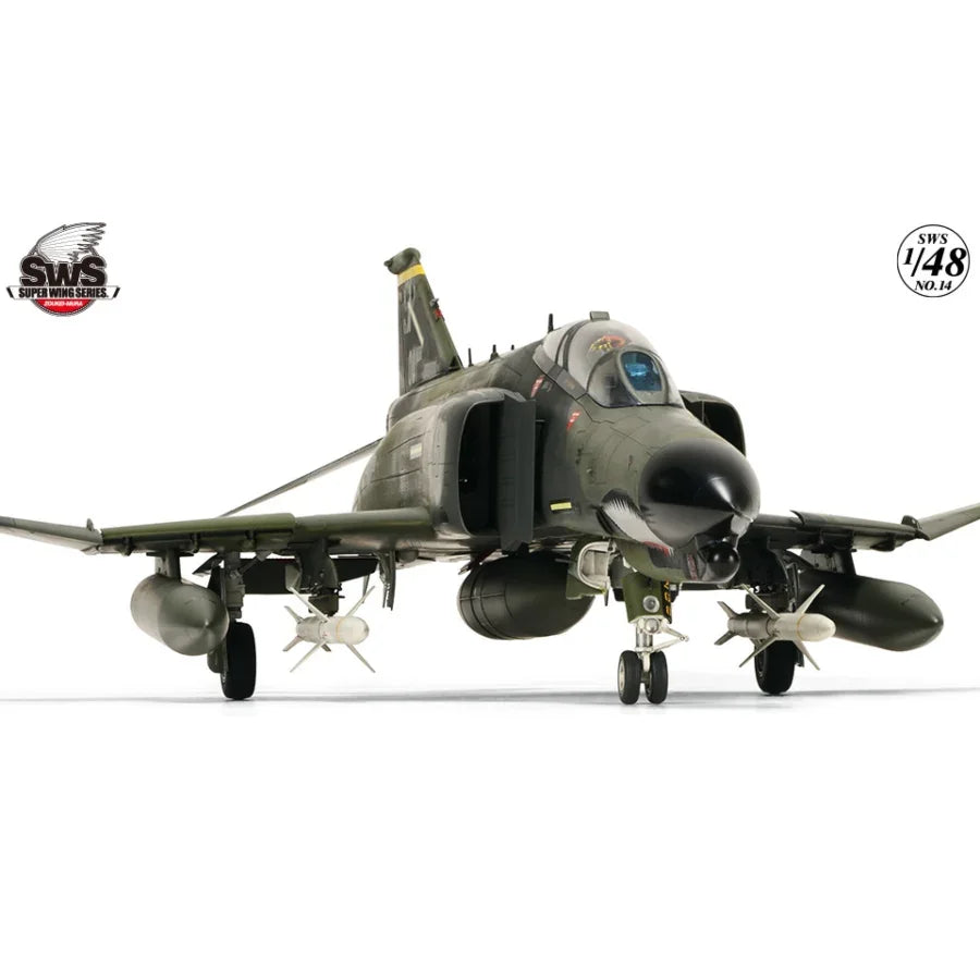 Zoukei‑Mura 1:48 F‑4G Phantom II Wild Weasel V model kit box with clear and grey sprues and USAFE Wild Weasel camouflage images