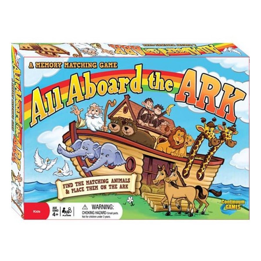 All Aboard The Ark Game – animal matching and memory board game for kids and families, featuring animal cards and ark theme.