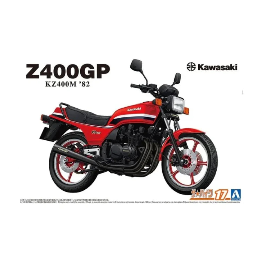 Aoshima 1/12 Kawasaki KZ400M Z400GP ’82 (w/ Custom Parts)