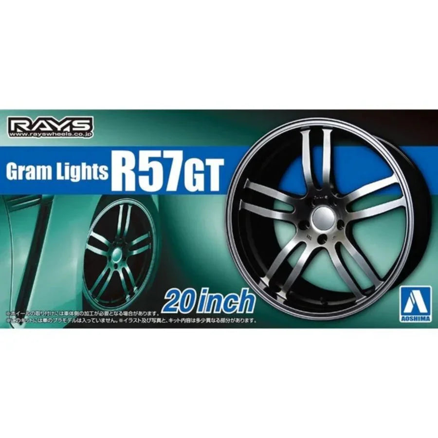 Aoshima 1/24 GRAM LIGHTS R57GT 20″ Wheel & Tire Set