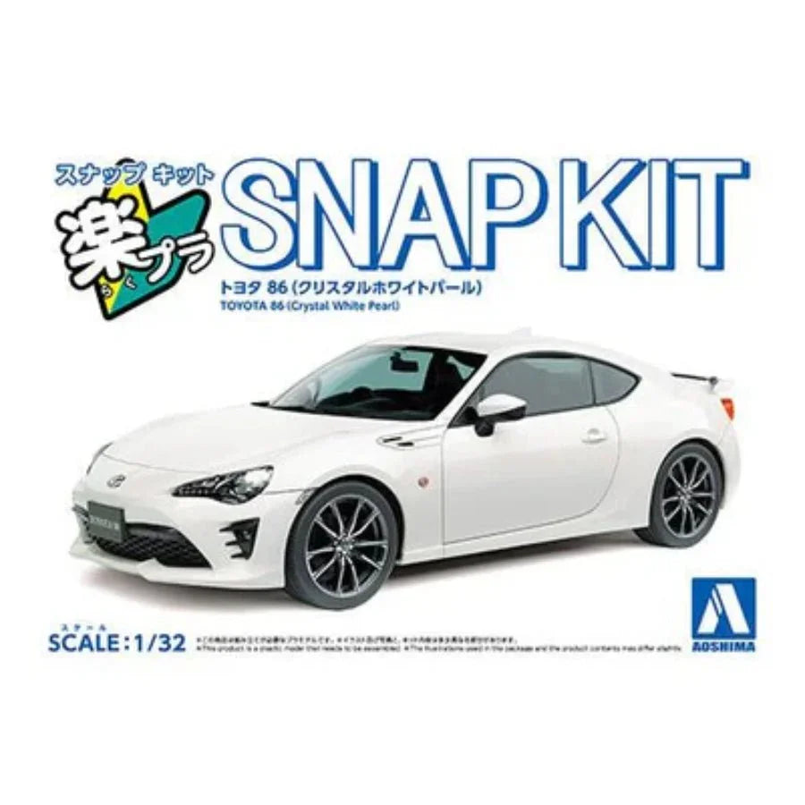 Aoshima 1/32 Snap Kit – Toyota 86 (Crystal White Pearl)
