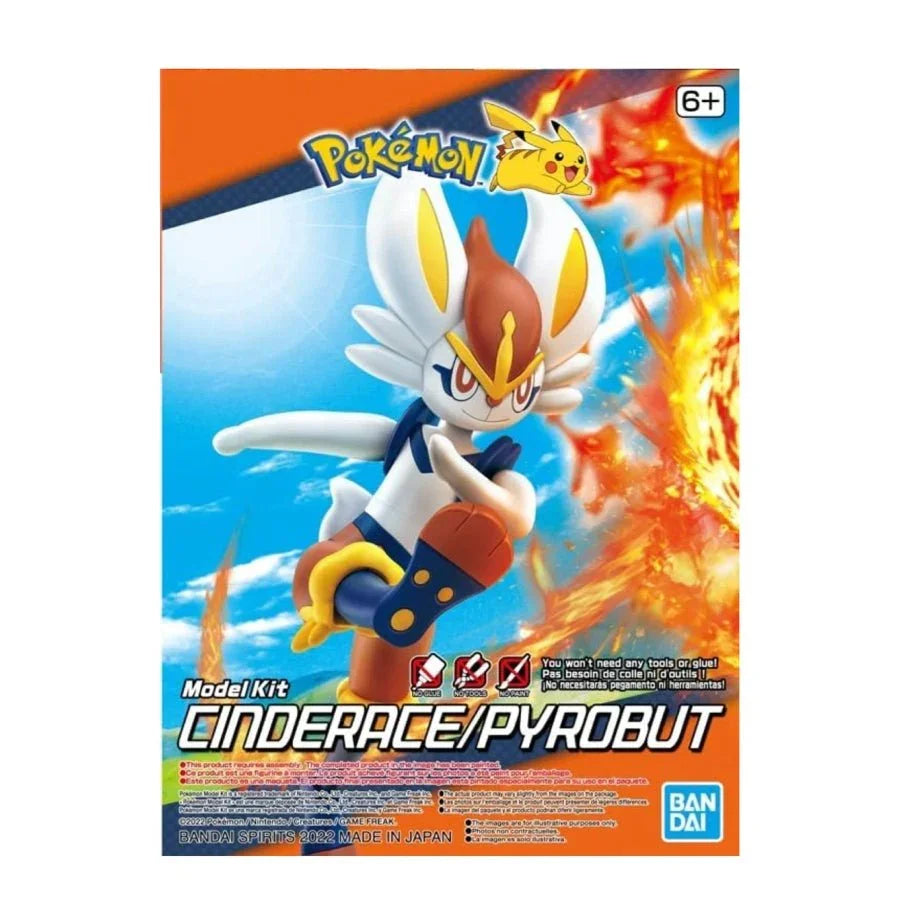 Bandai Pokémon Cinderace model kit fully assembled in action pose