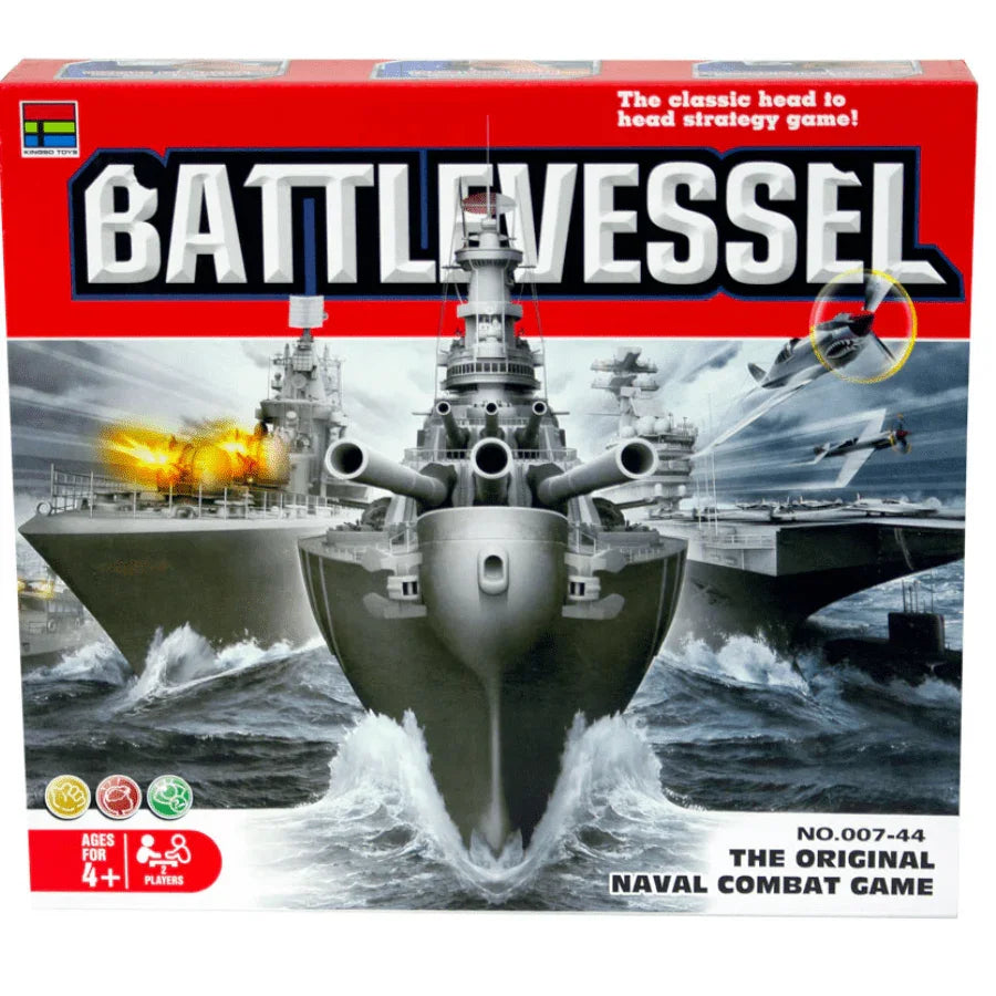Battle Vessel Game – classic naval strategy board game for kids and families featuring ships, grids, and tactical gameplay for fun and learning.