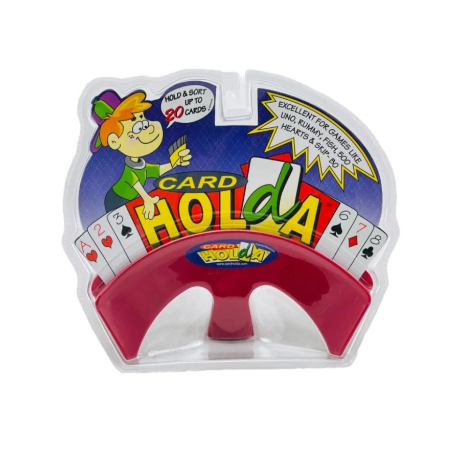 Card Holda 20 Card Holder – tabletop stand for displaying and organising standard playing cards for family games and card players.
