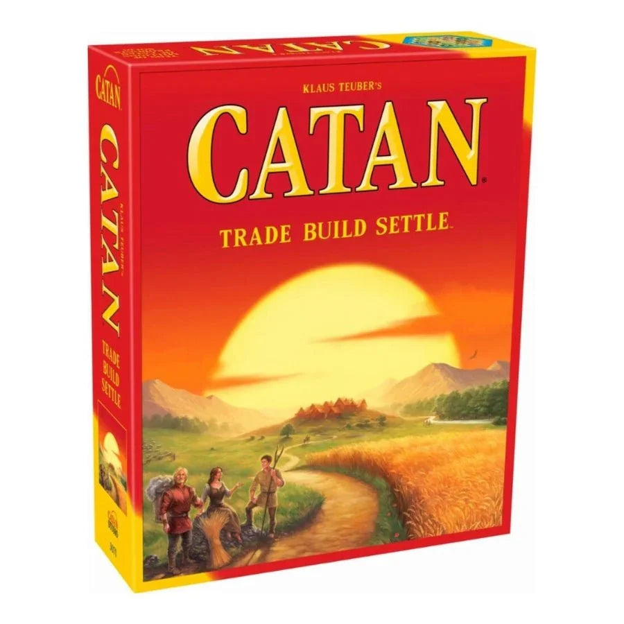 Catan 5th Edition Board Game box with trading, building and settlement theme.