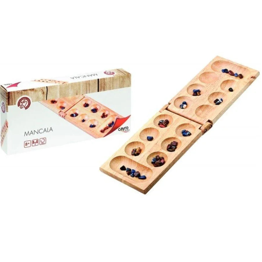 Cayro Wooden Mancala – Classic Strategy Stone Board Game