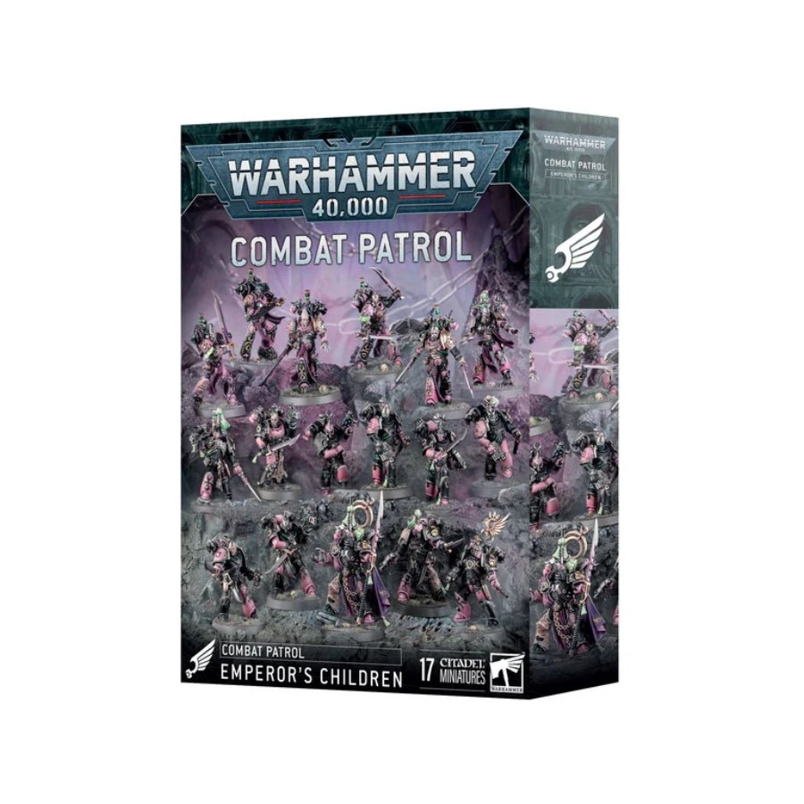Combat Patrol: Emperor’s Children – Warhammer 40,000 Chaos Space Marines box set with Noise Marines and Slaanesh-themed models.