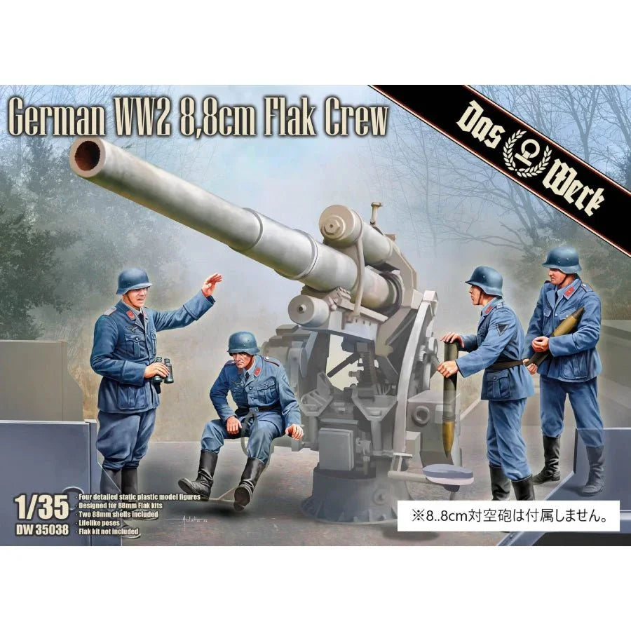 Das Werk 1/35 German WWII 8.8cm FlaK Crew – Plastic Model Kit