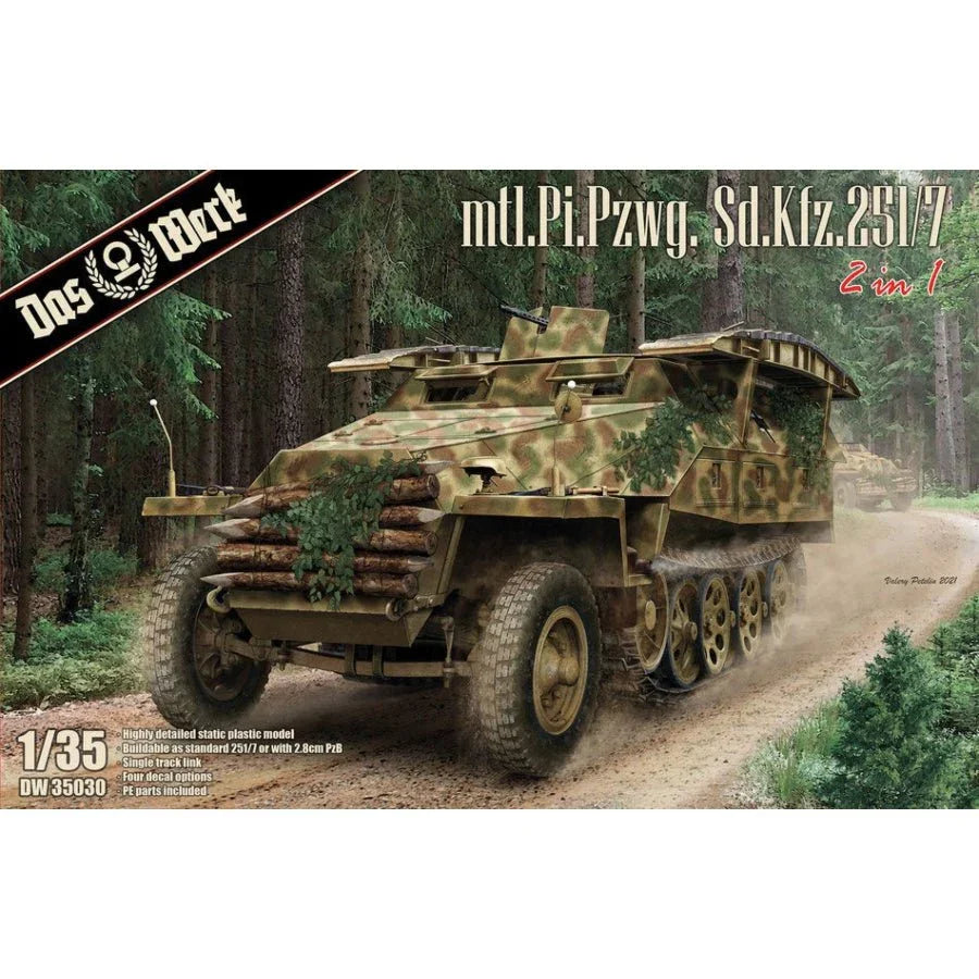 Das Werk 1/35 Mtl. Pi. PzWg. Sd.Kfz. 251/7 Ausf. D – Plastic Model Kit
