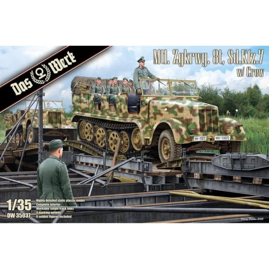 Das Werk 1/35 Mtl. Zgkrwg. 8t Sd.Kfz. 7 with Crew – Plastic Model Kit