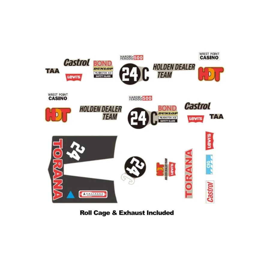 DDA 1:24 #24C LJ Torana Bathurst Decal Kit – Set of 6