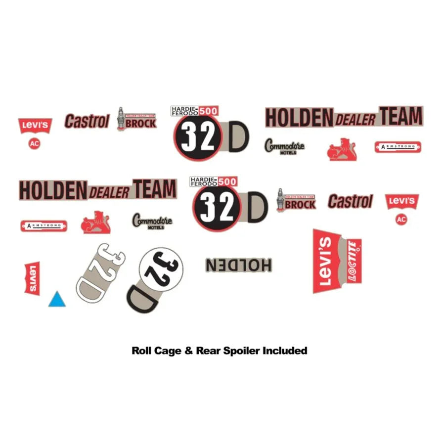 DDA 1:24 #32D LC Torana Decal Kit – Set of 6