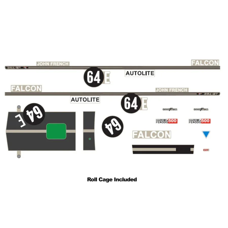 DDA 1:24 #64E XY Ford Decal Kit – Set of 6