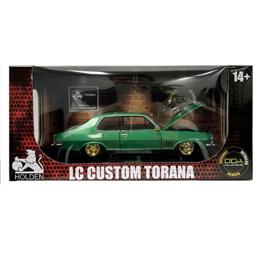 DDA 1/24 Holden LC 308 Torana Custom Indy Green diecast collectible model car.