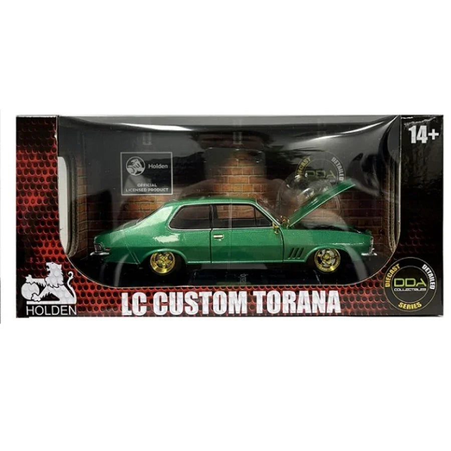 DDA 1/24 Holden LC 308 Torana Custom Indy Green diecast collectible model car.