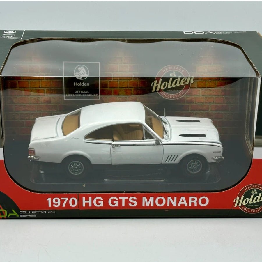 DDA 1:32 white 1970 HG GTS Monaro classic diecast model car.