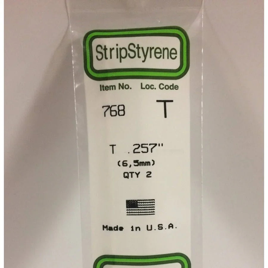 Evergreen Scale Models Polystyrene T-Strip