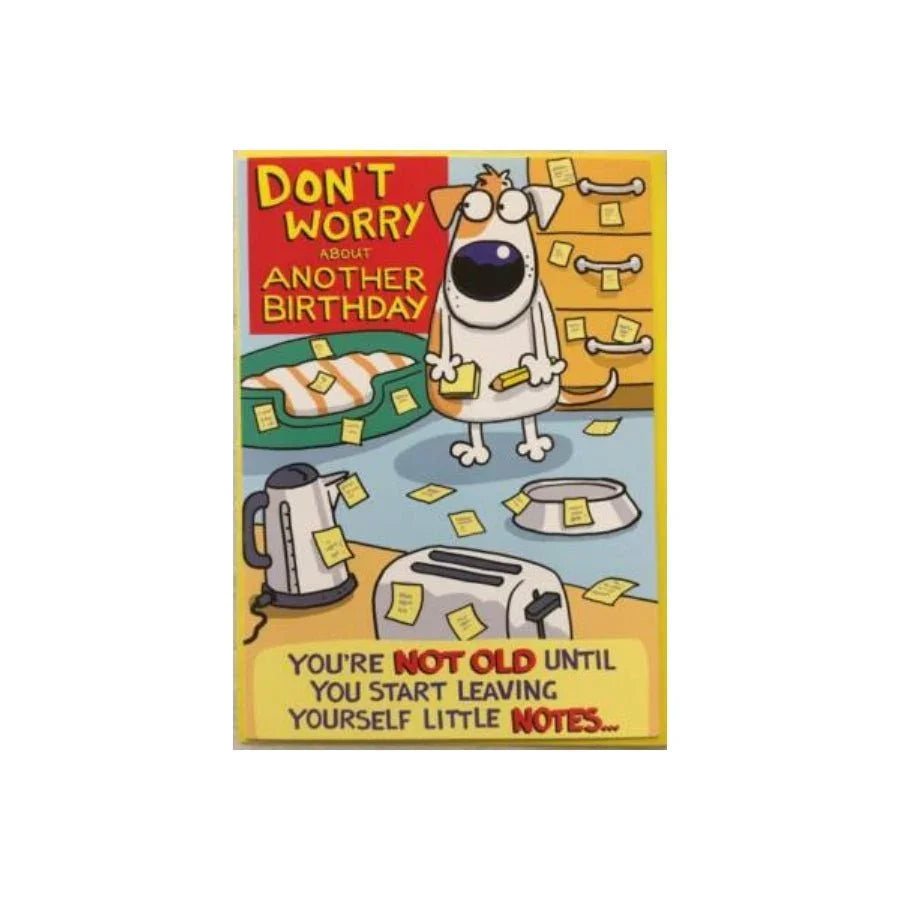 Funny Birthday Card – “You’re Not Old Until…” Note Joke
