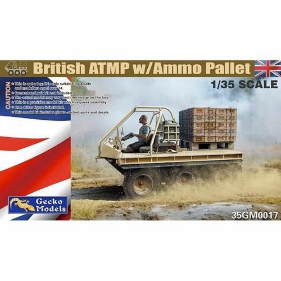 Gecko Models 1/35 British ATMP with Ammo Pallet GM35017 – modern military vehicle plastic model kit.
