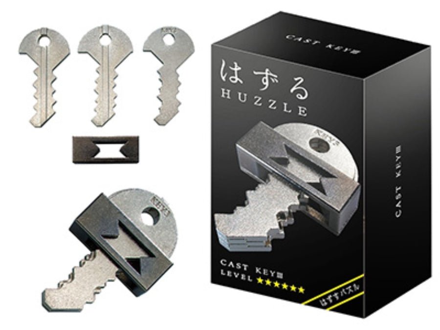 Hanayama Huzzle Cast Puzzles assorted metal brain teaser puzzle designs.