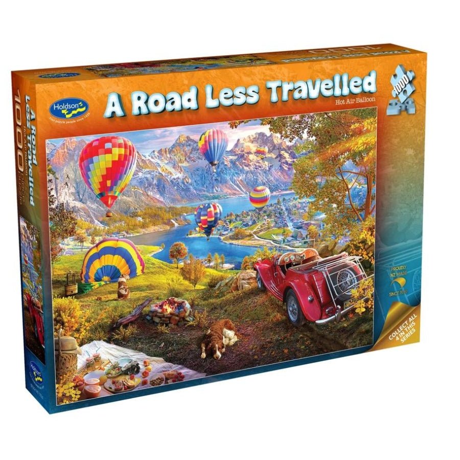 Holdson A Road Less Travelled Hot Air Balloon 1000 Piece scenic jigsaw puzzle