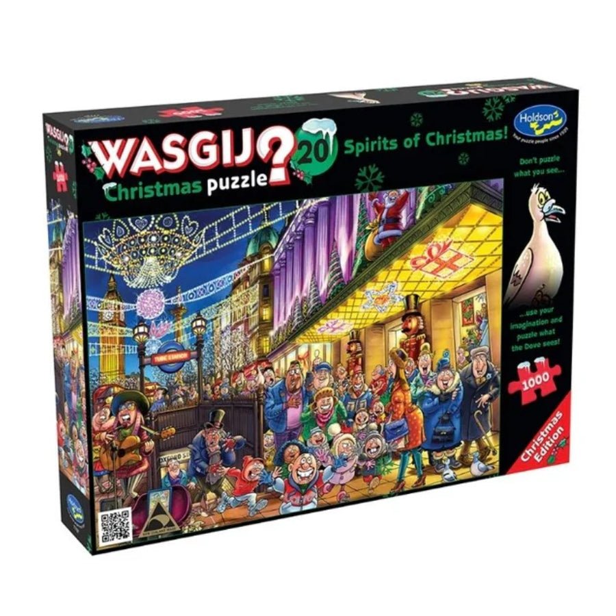 Holdson Wasgij No.20 Spirits of Christmas 1000 piece jigsaw puzzle box.